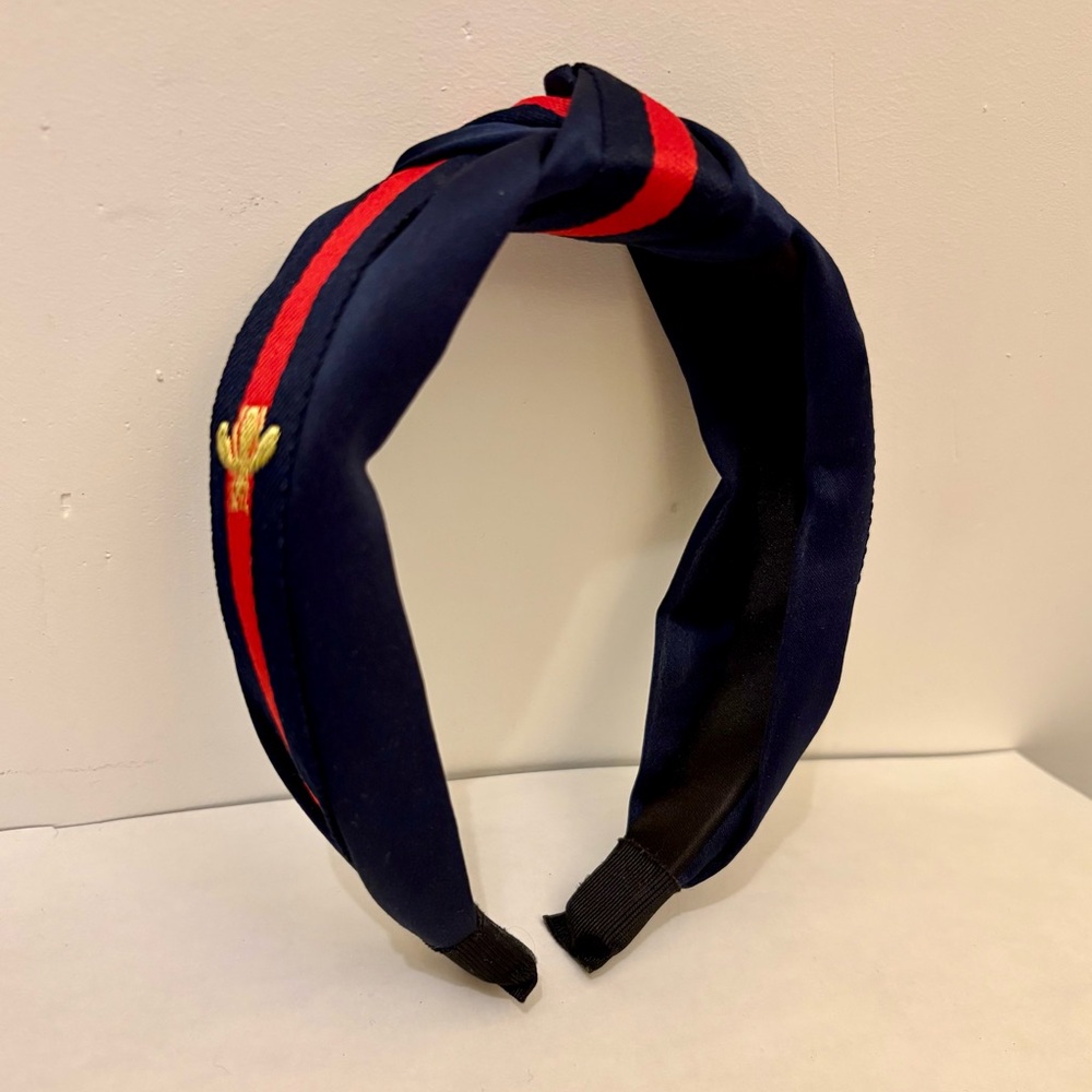 Navy and Red Headband